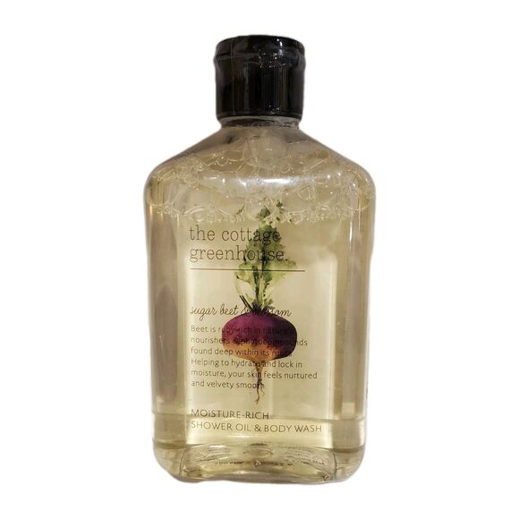 The Cottage Greenhouse Sugar Beet & Blossom Shower Oil & Body Wash full size New - Picture 1 of 2